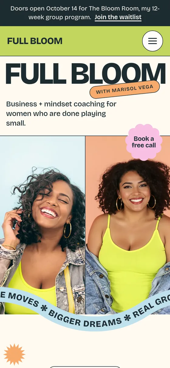 The Coach template on a phone