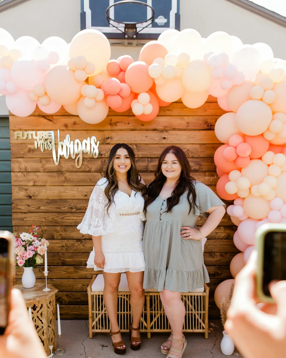 Peach and blush for a bridal shower
