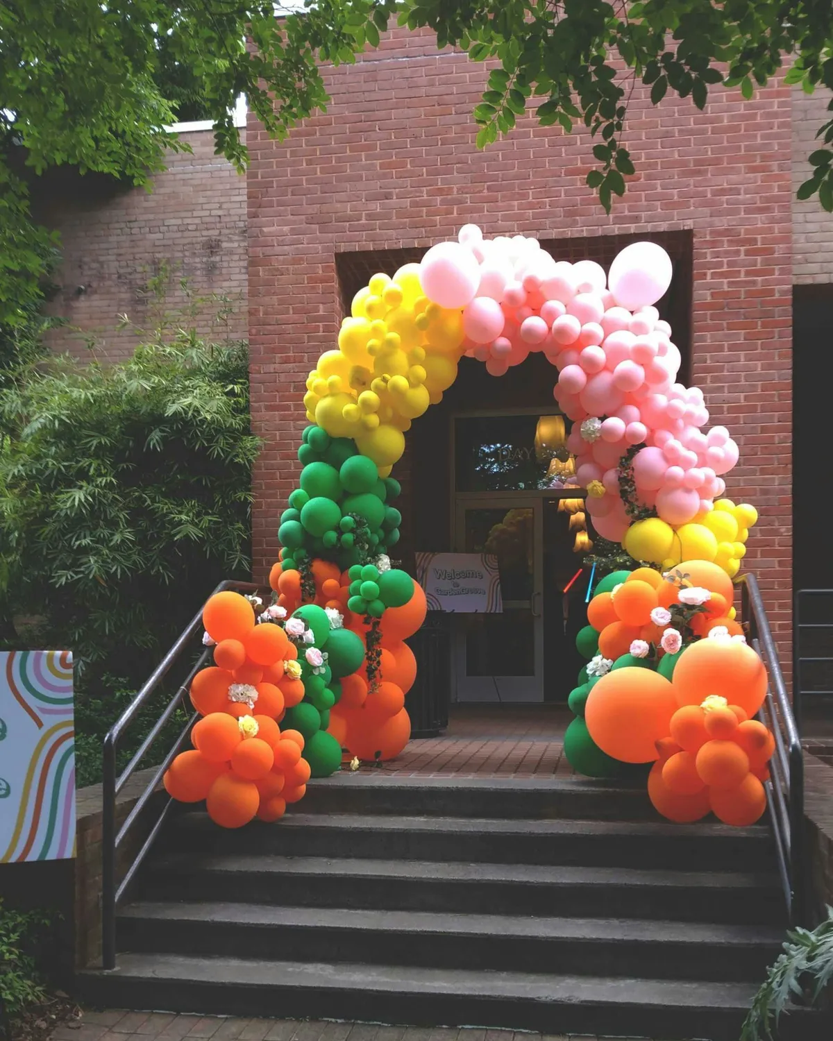 A grand opening entrance arch