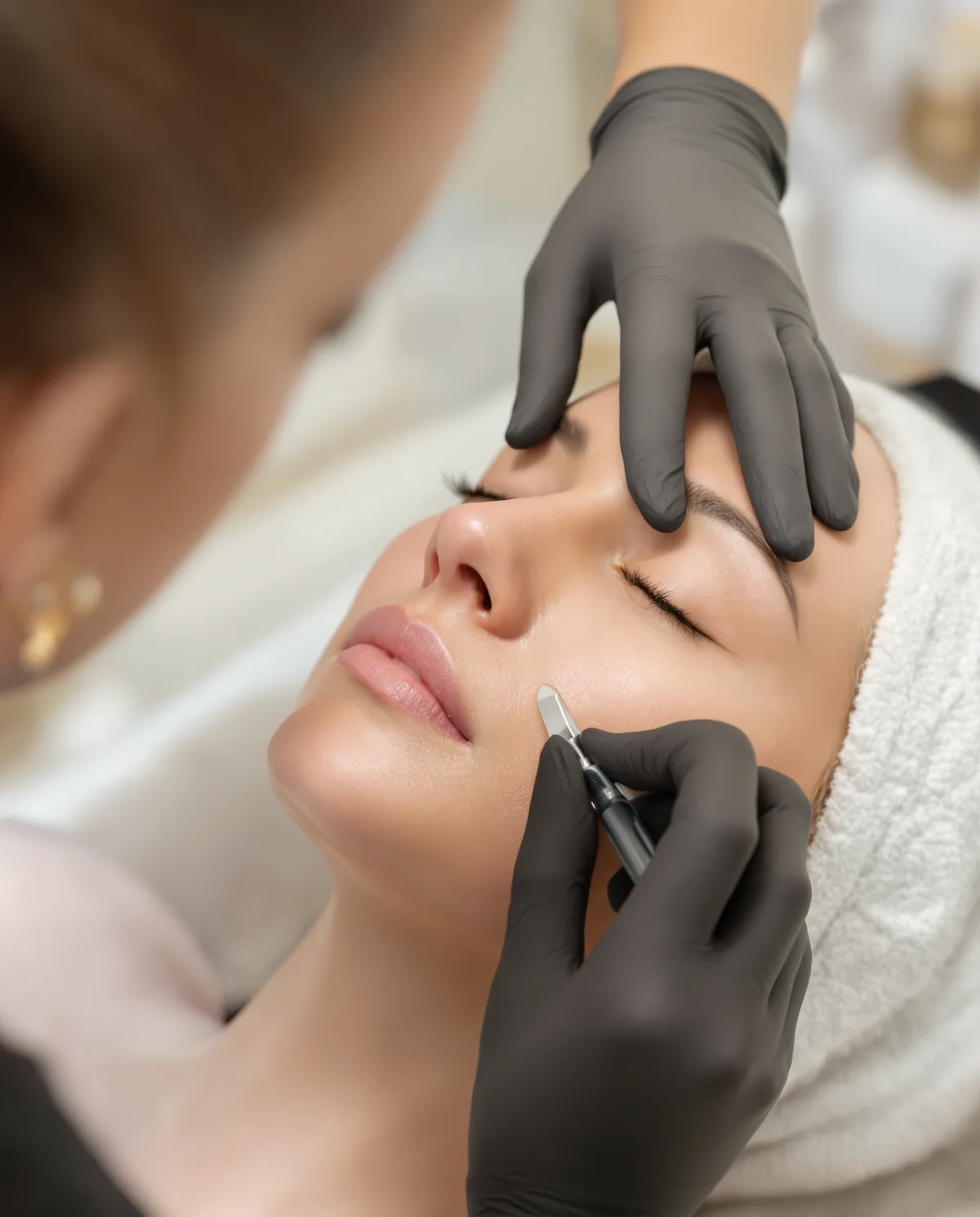 Dermaplaning, A smooth, glassy finish