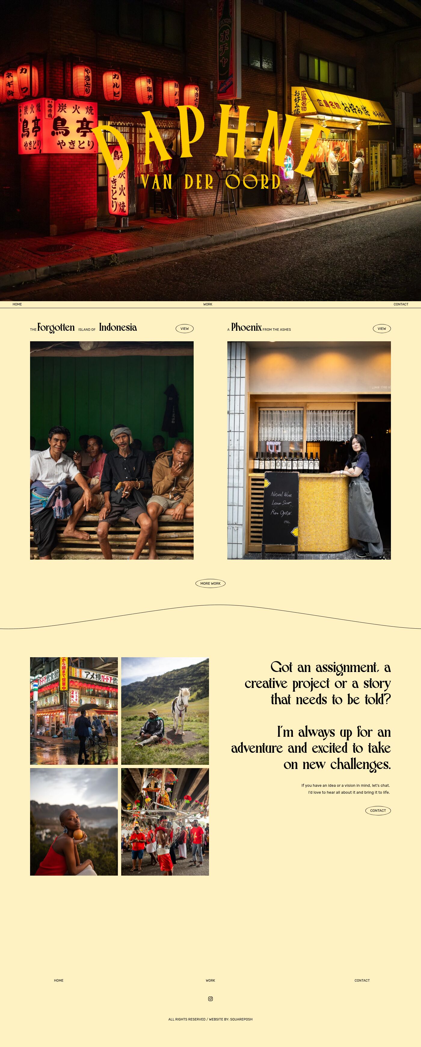Daphne van der Oord homepage, full length