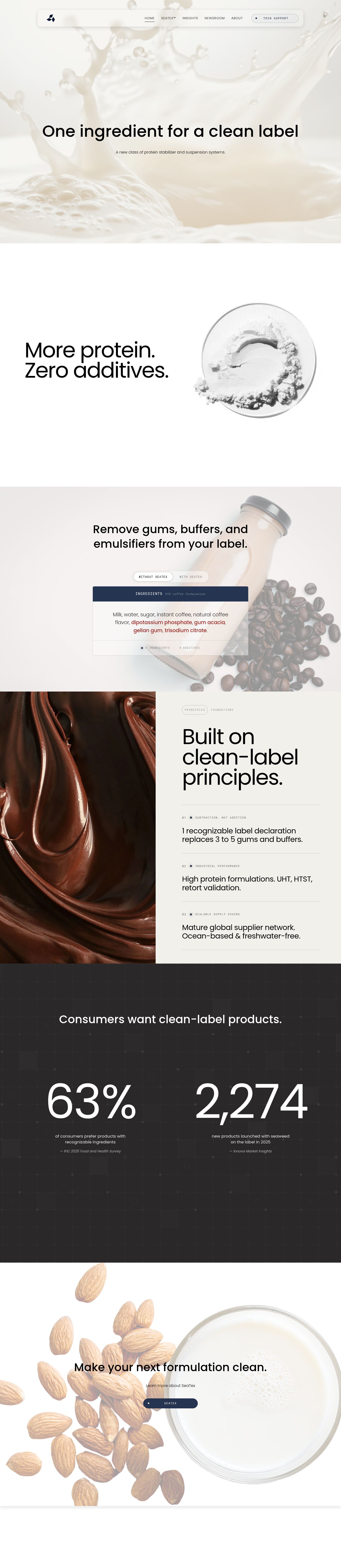 Marine Biologics homepage, full length
