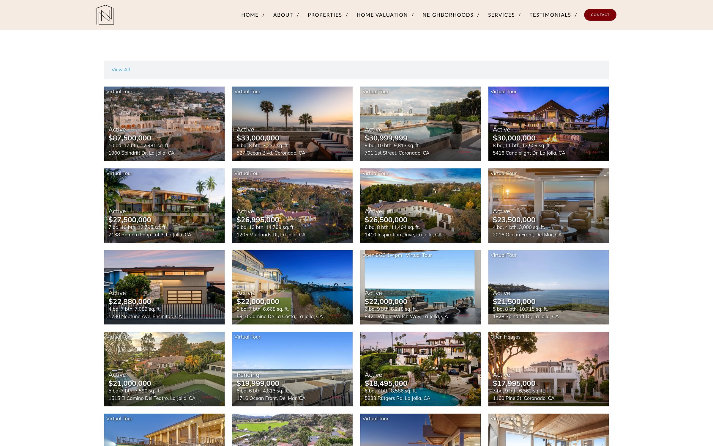 Nicole Naftali Real Estate Properties: the IDX Broker listings showcase, drawn from San Diego MLS.