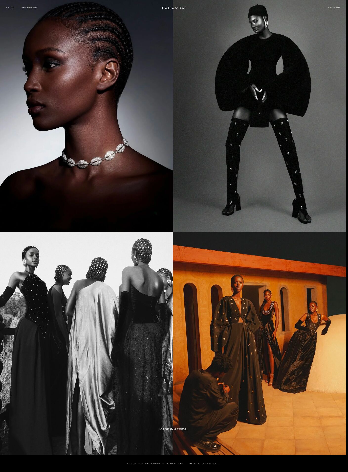 Tongoro homepage, full length