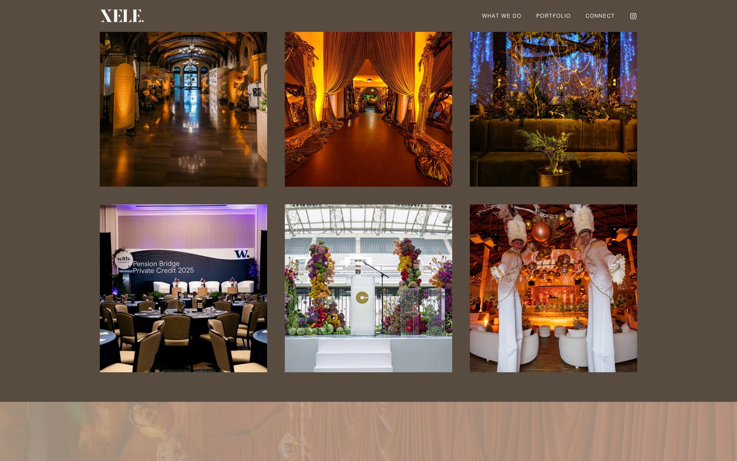 Xele Seen & Xelebrated, the first gallery, six event photos in a grid.